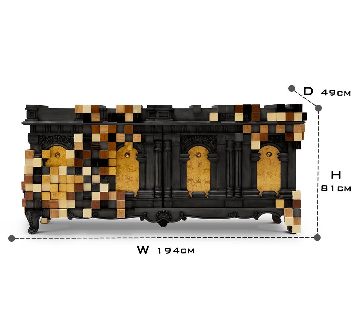 Mirrored Sideboard Buffet Cabinet