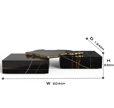 Black Sculptural Form Coffee Table