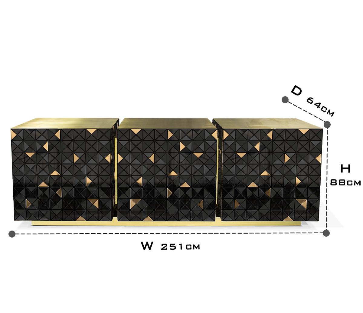 Anodized Metal Sideboard Cabinet