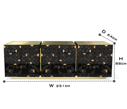 Anodized Metal Sideboard Cabinet