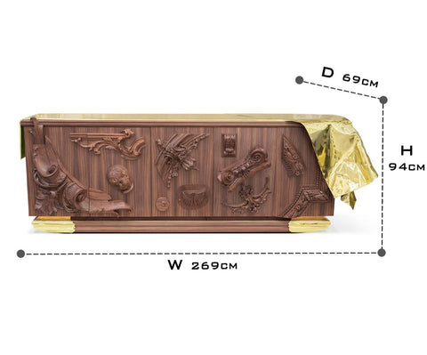 Black Sideboard Buffet Cabinet Hidden Storage