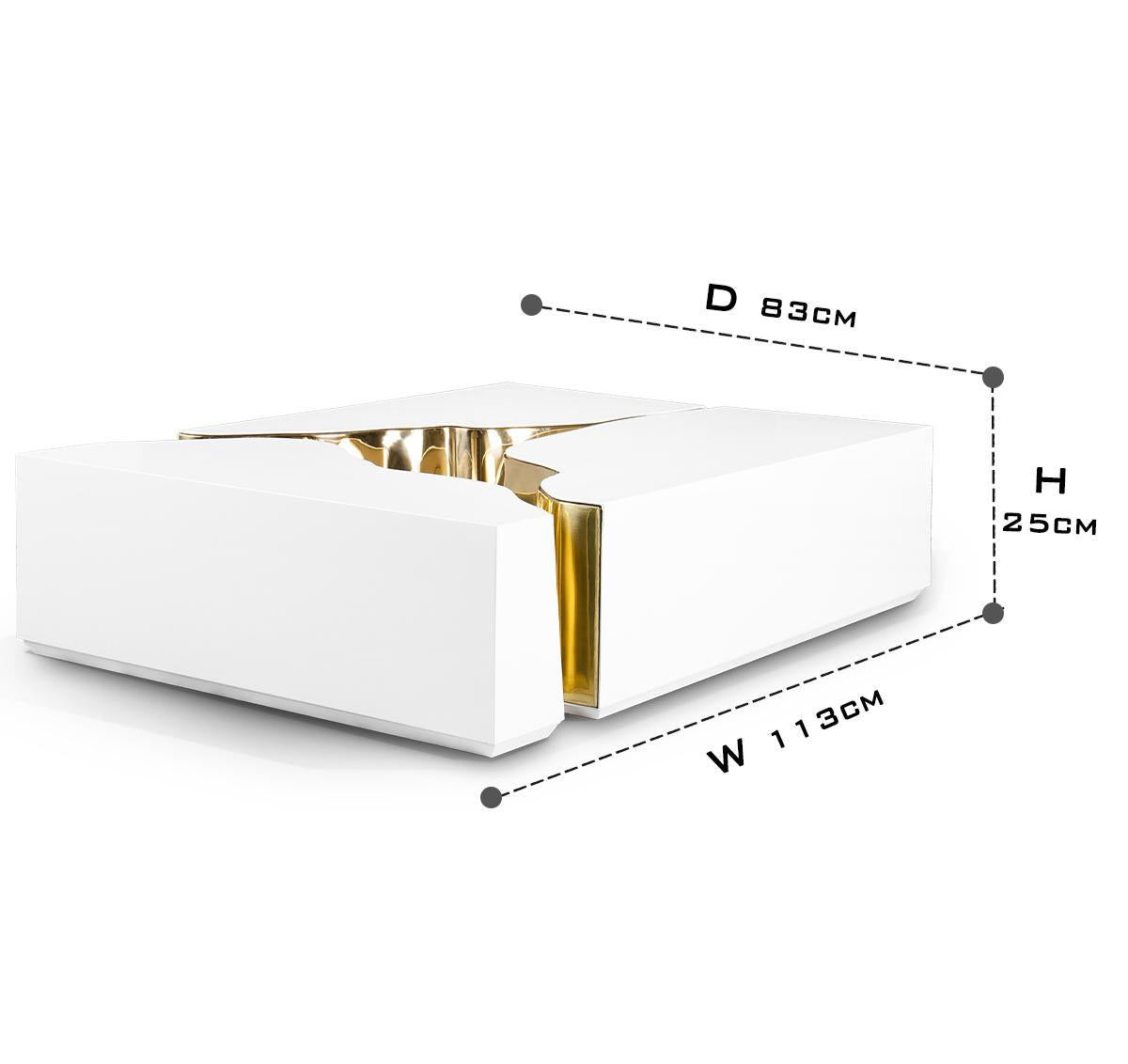 Brass Glass Sculptural Form Coffee Table Living Room