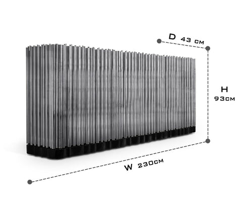 Brass Hidden Storage Sculptural Form Sideboard