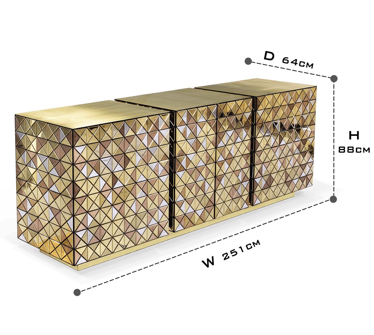 Anodized Metal Sideboard Cabinet