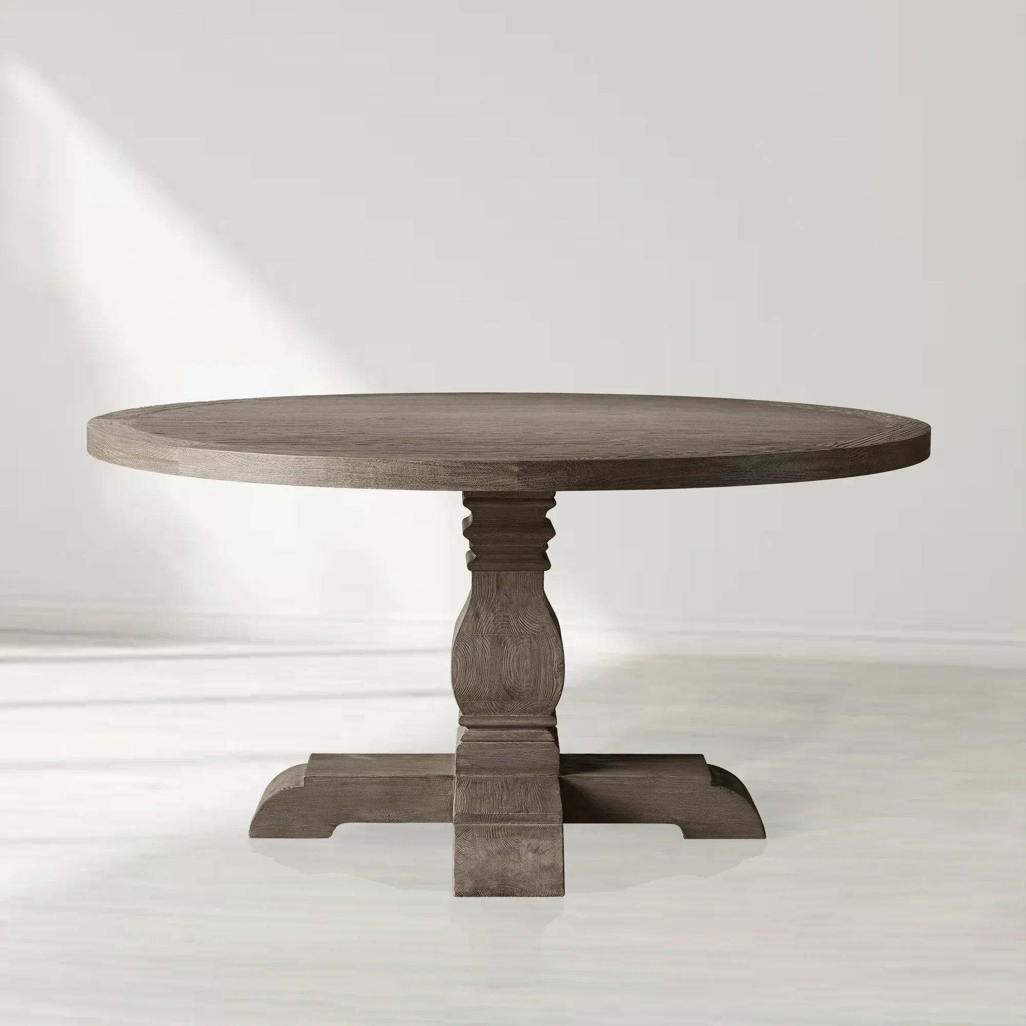 Kensington Round Solid Wood Dining Table Crafted for Classic Dining Spaces
