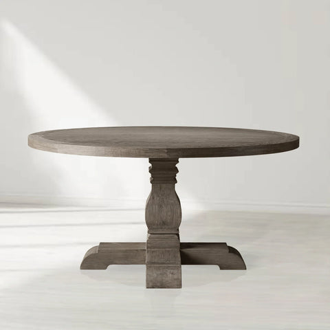 Kensington Round Solid Wood Dining Table Crafted for Classic Dining Spaces