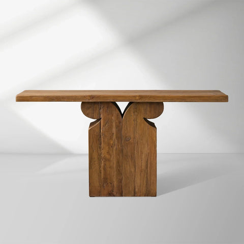 Dumai Reclaimed Teak Wood Console Entrance Table Country Style Hallway Table