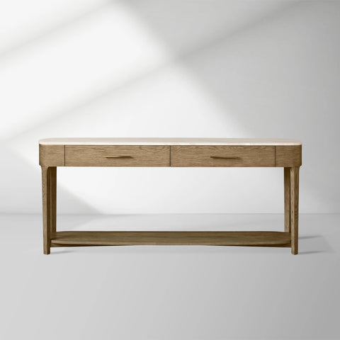 Danny Rectangular Marble Top Console Table