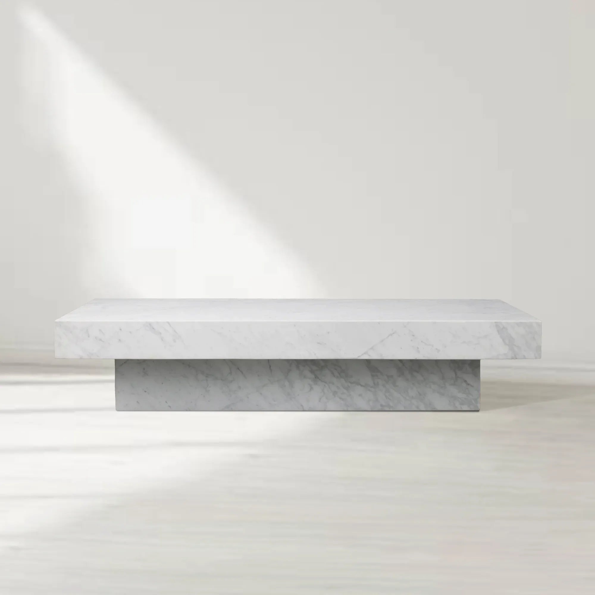 Cinzia Stone Coffee Table in Black Marquina or Carrara Marble
