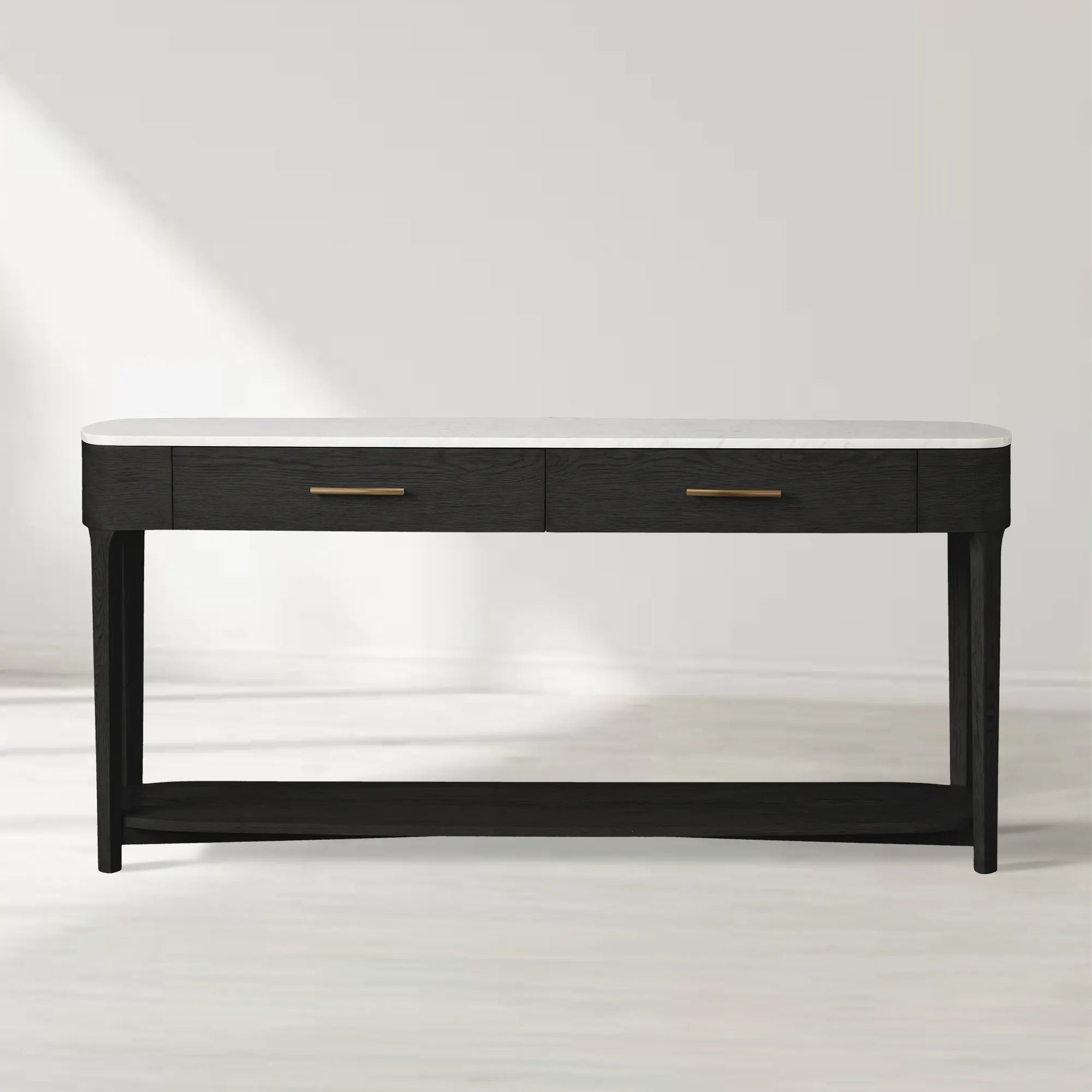Danny Rectangular Marble Top Console Table