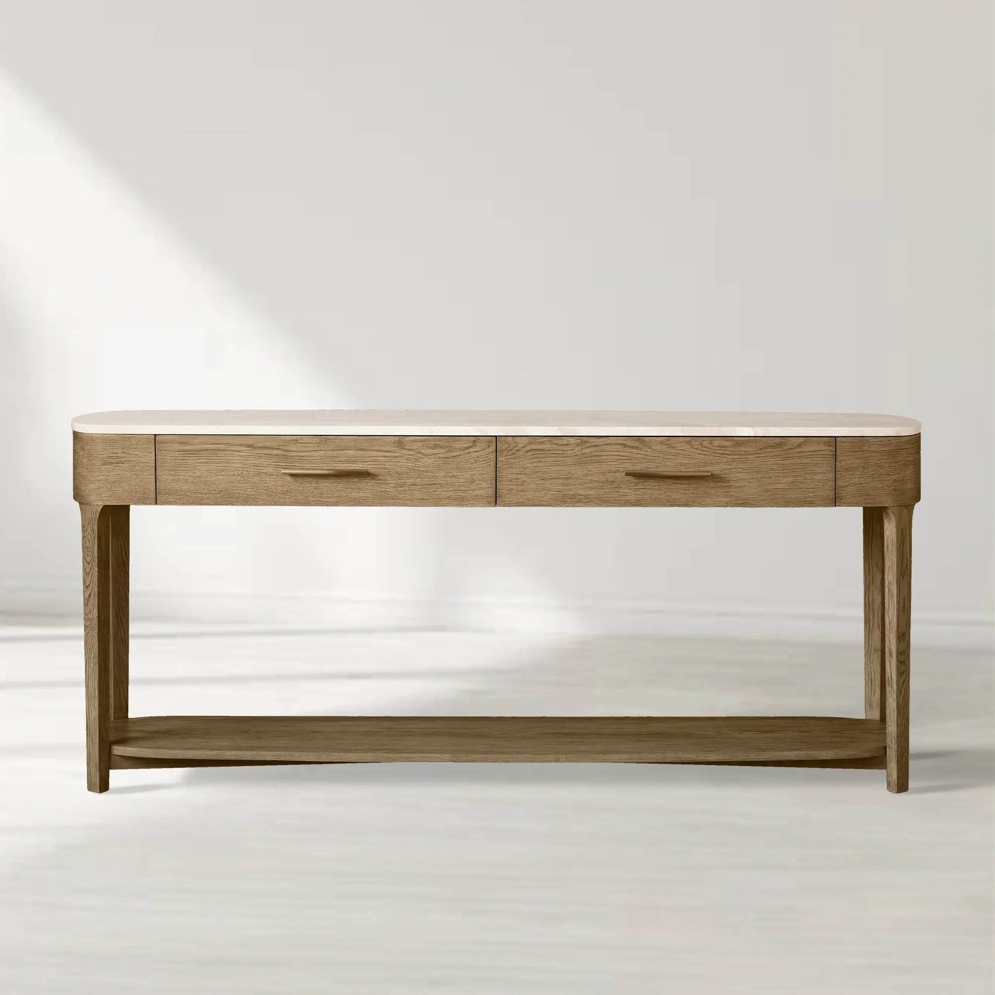 Danny Rectangular Marble Top Console Table