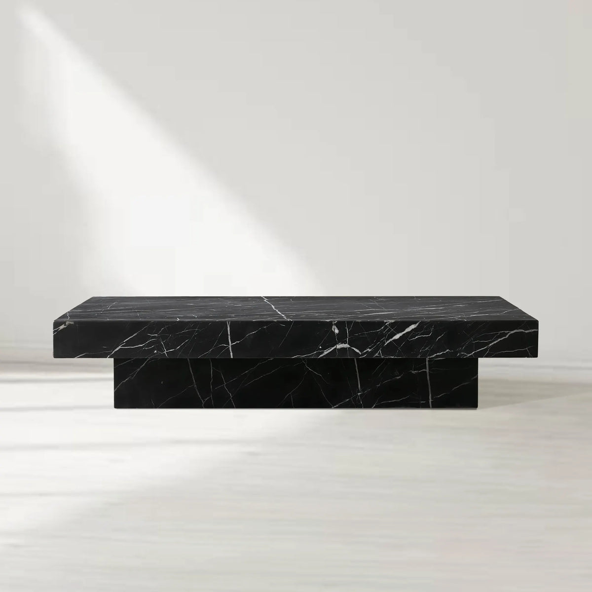 Cinzia Stone Coffee Table in Black Marquina or Carrara Marble