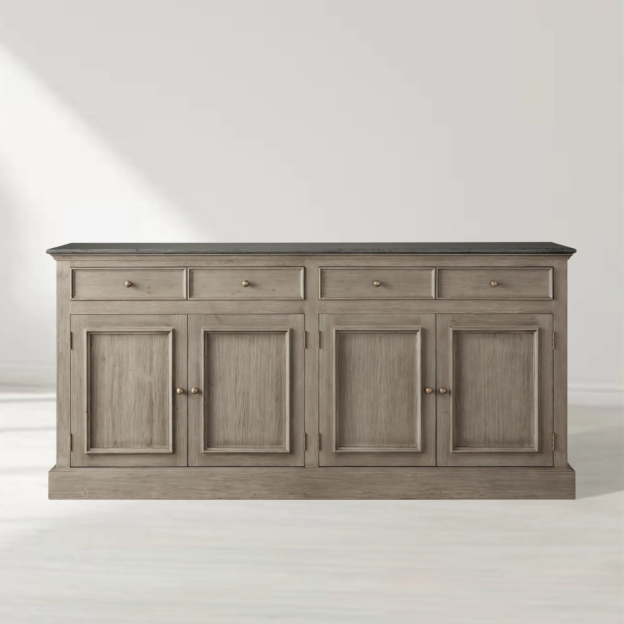 Kensington Buffet with Solid Pine Wood Base and Stone Top