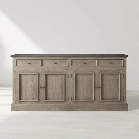 Kensington Buffet with Solid Pine Wood Base and Stone Top