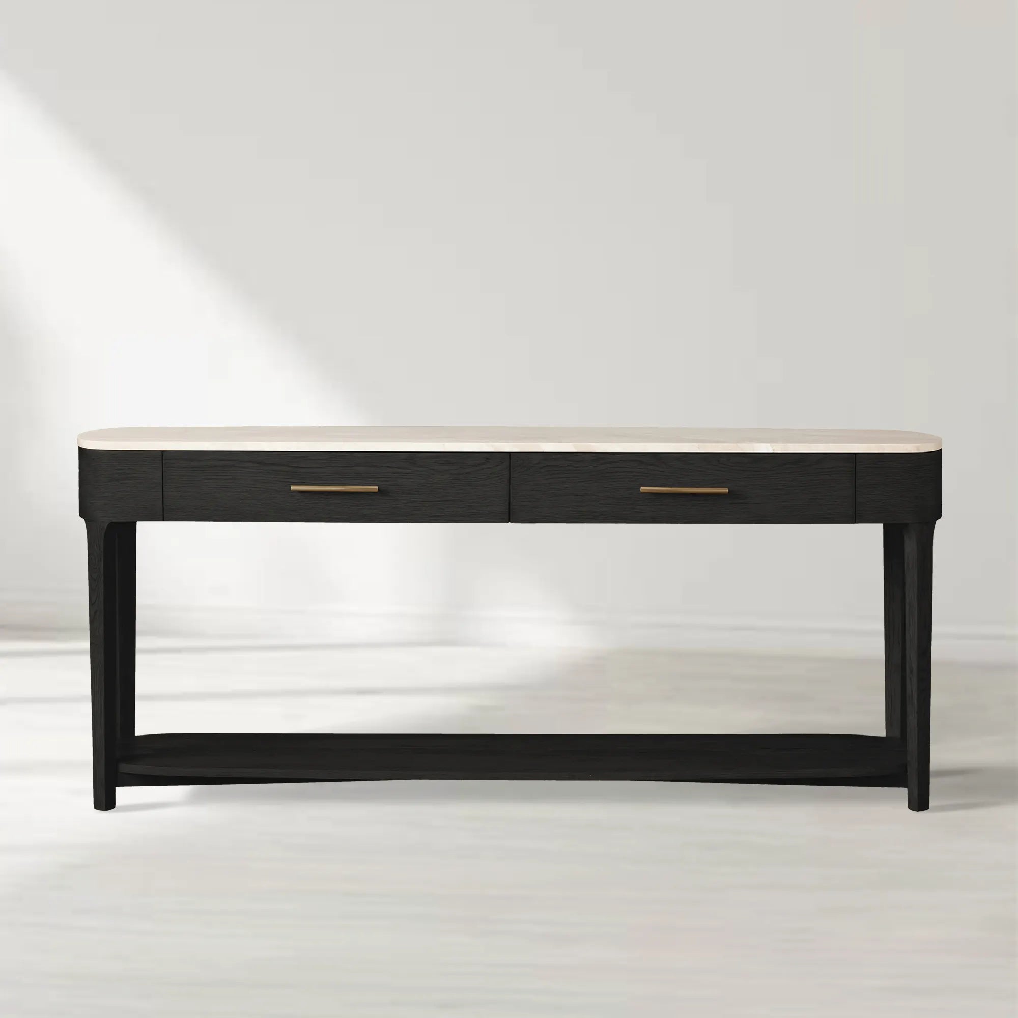 Danny Rectangular Marble Top Console Table