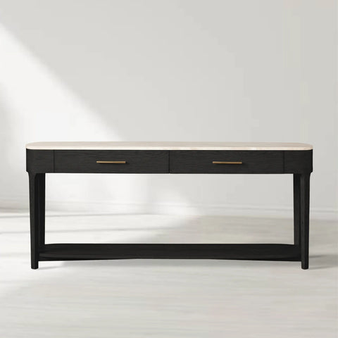 Danny Rectangular Marble Top Console Table