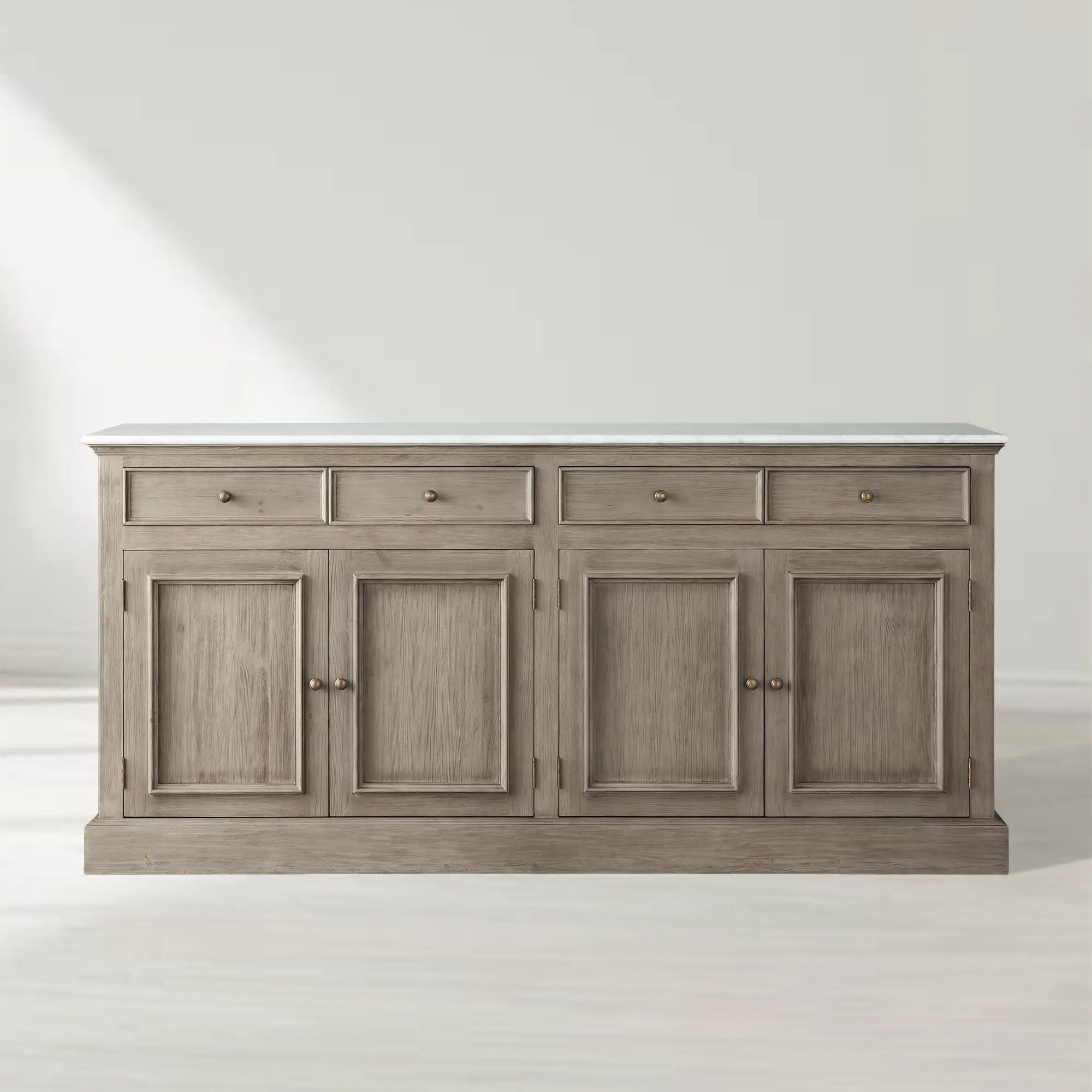 Kensington Buffet with Solid Pine Wood Base and Stone Top