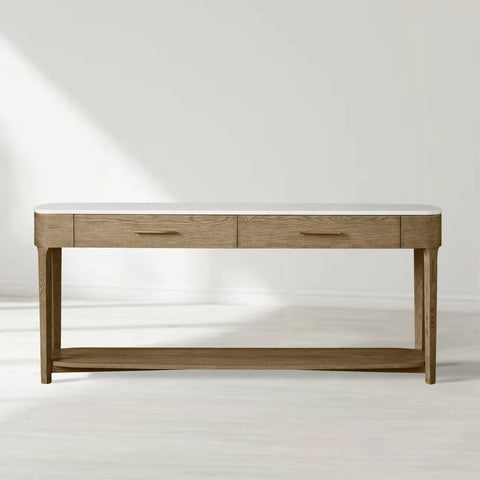 Danny Rectangular Marble Top Console Table