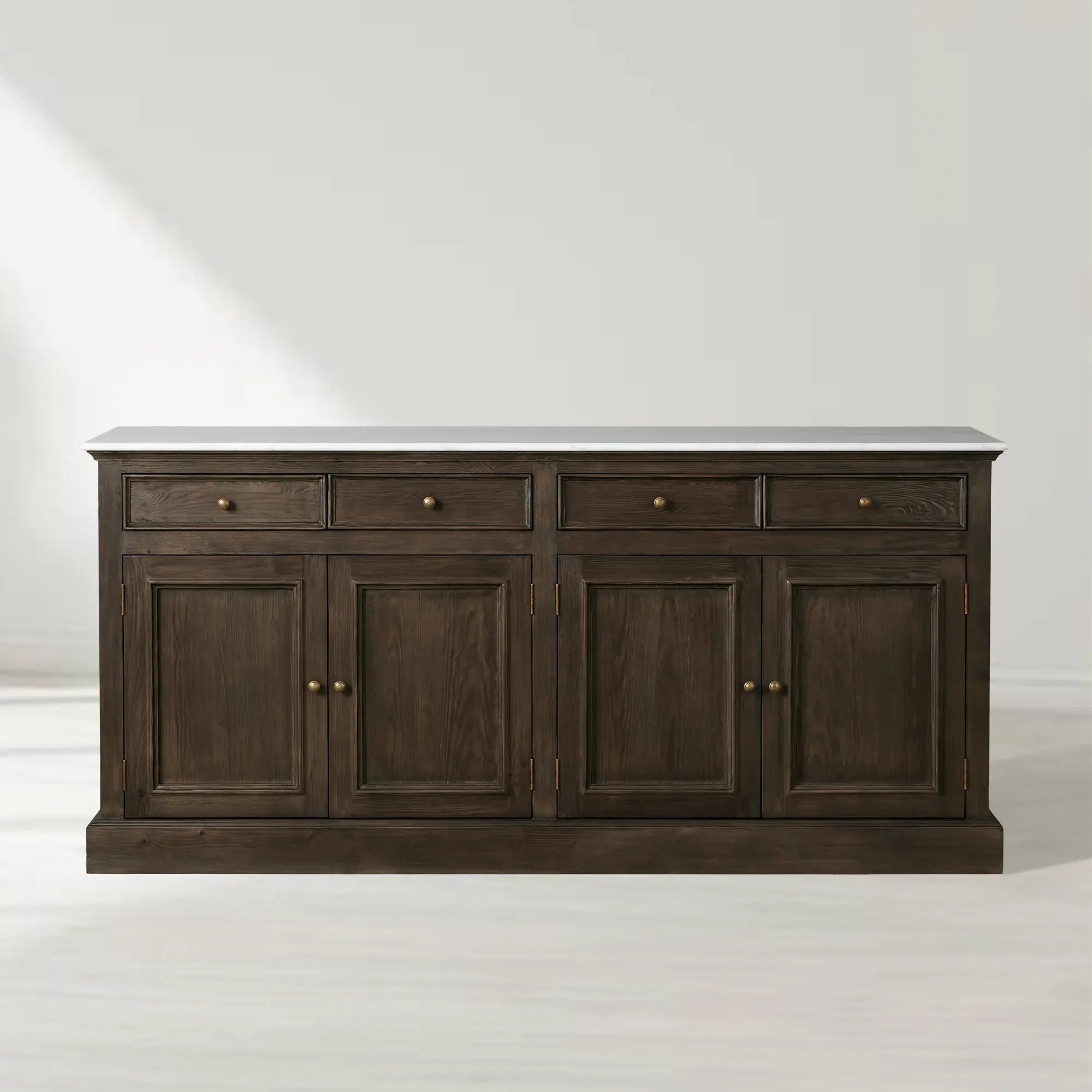 Kensington Buffet with Solid Pine Wood Base and Stone Top