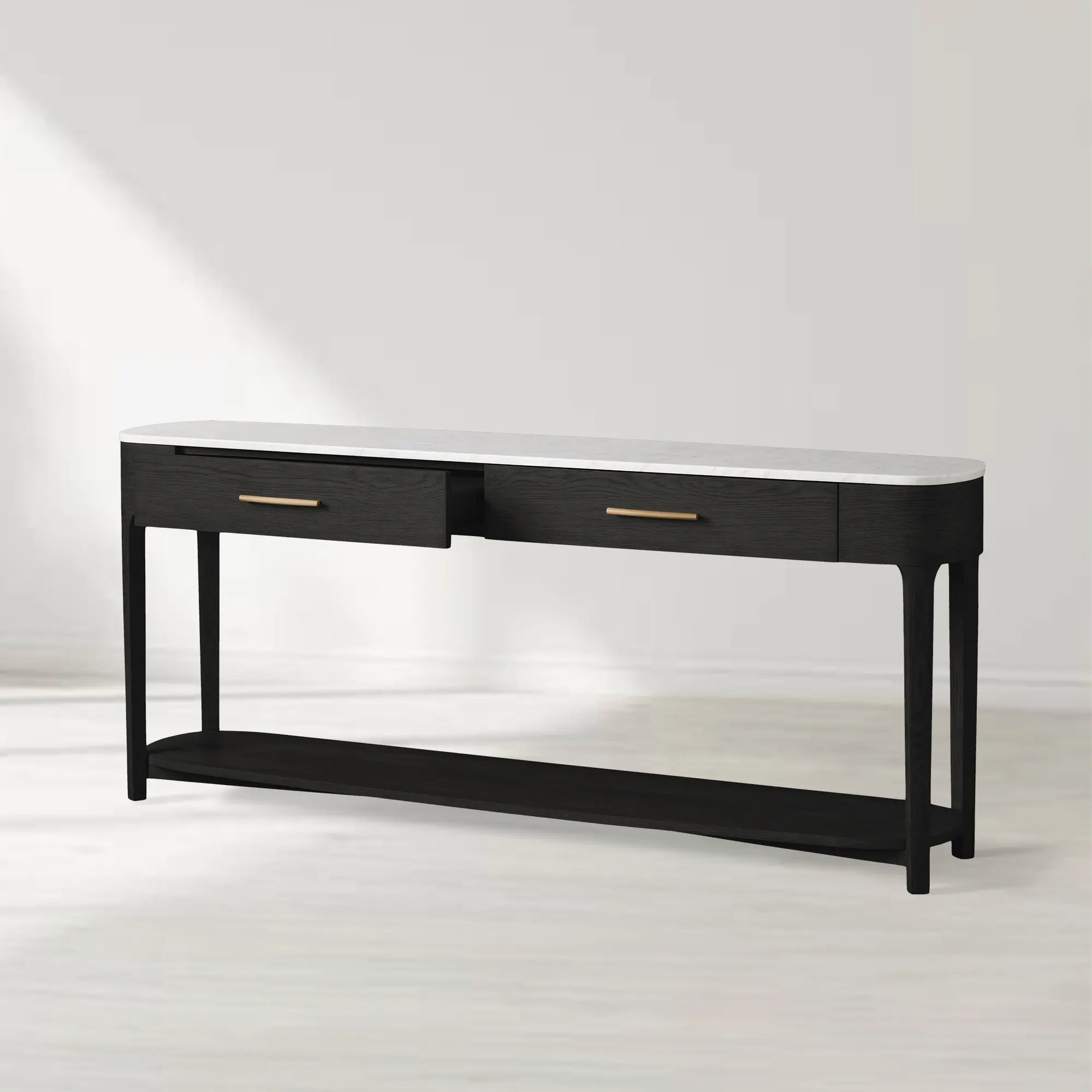 Danny Rectangular Marble Top Console Table