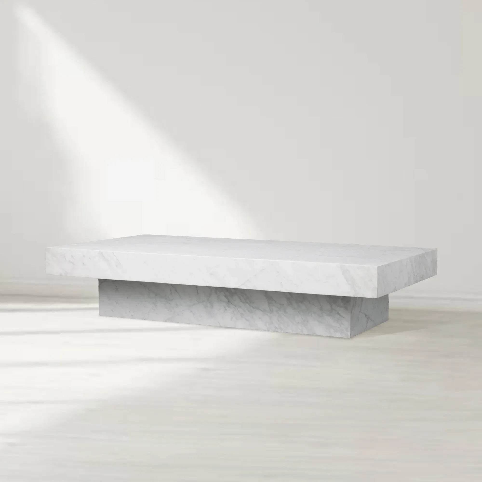 Cinzia Stone Coffee Table in Black Marquina or Carrara Marble