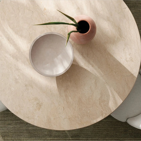 Cruz Outdoor Round Marble Dining Table