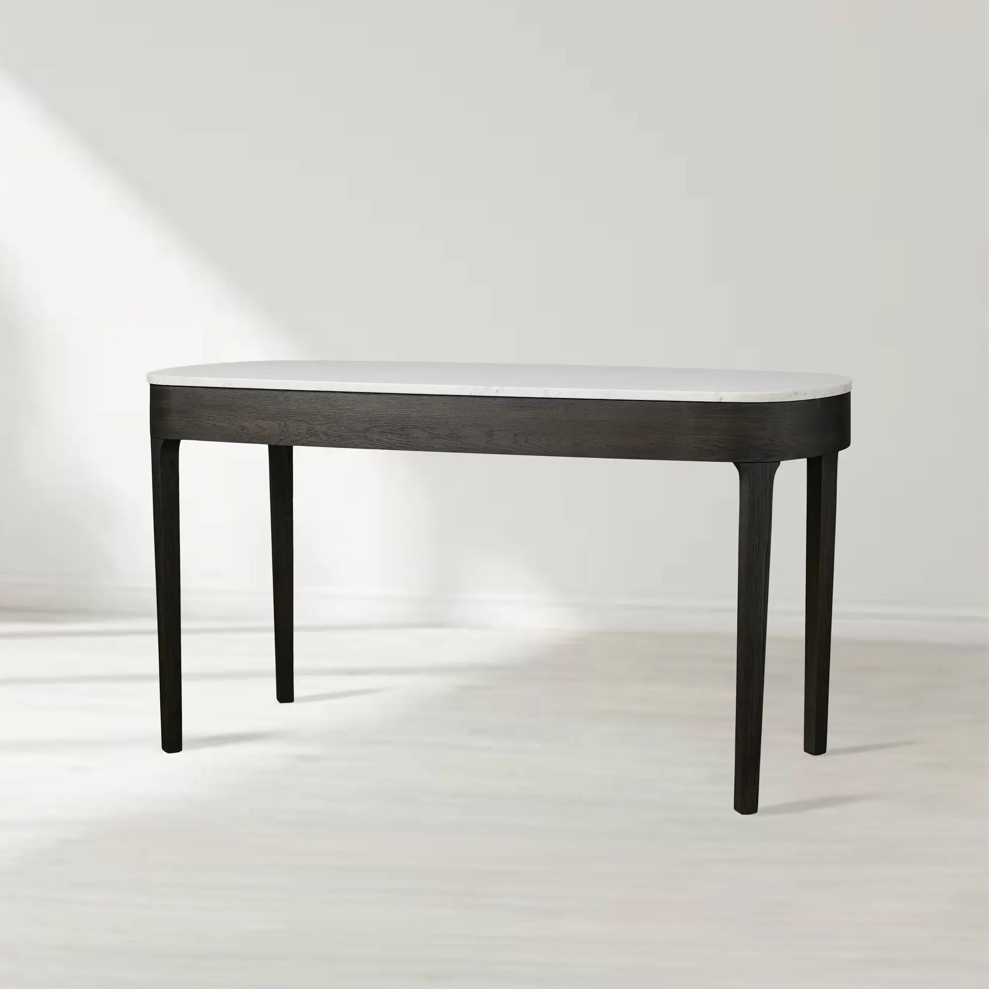 Danny Writing Desk with Oak Wood Base and Marble Stone Top