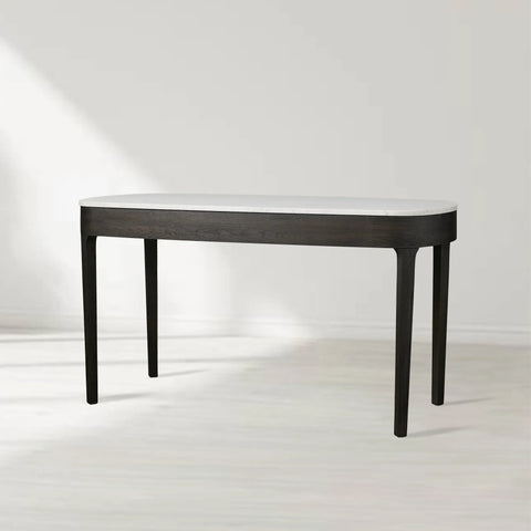 Danny Writing Desk with Oak Wood Base and Marble Stone Top
