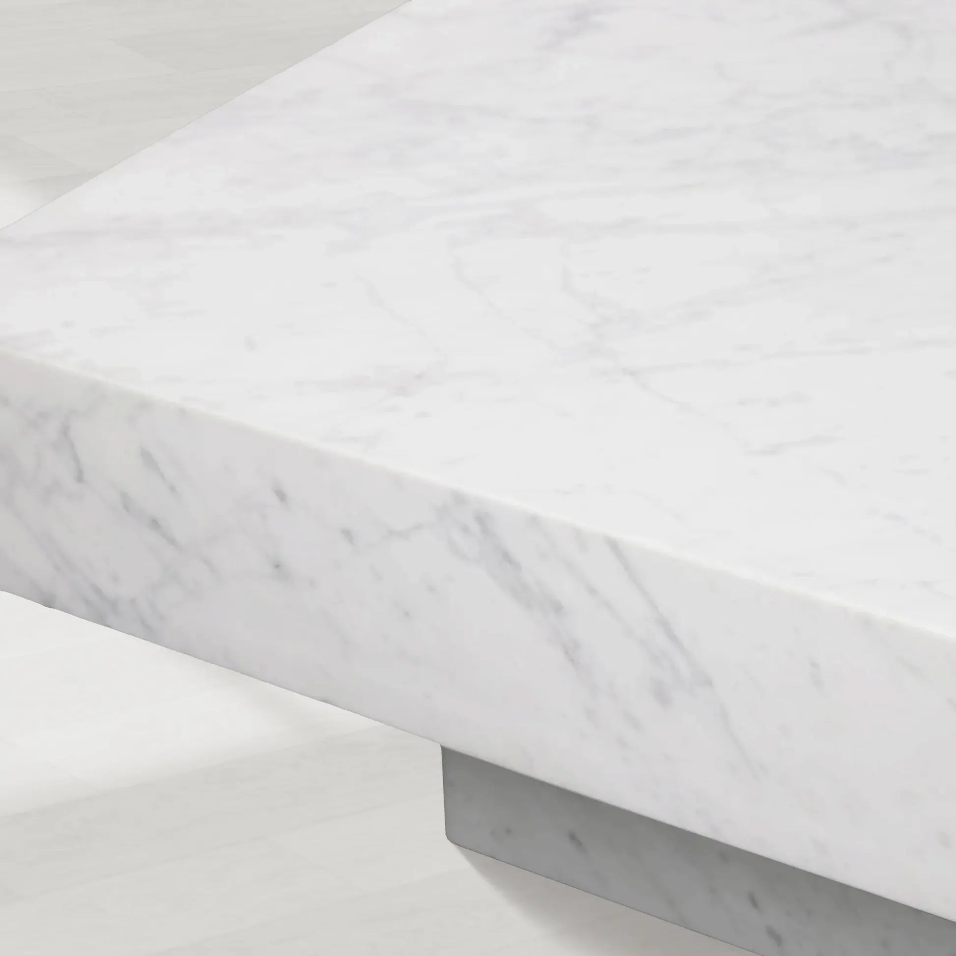 Cinzia Stone Coffee Table in Black Marquina or Carrara Marble