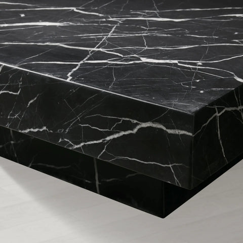 Cinzia Stone Coffee Table in Black Marquina or Carrara Marble