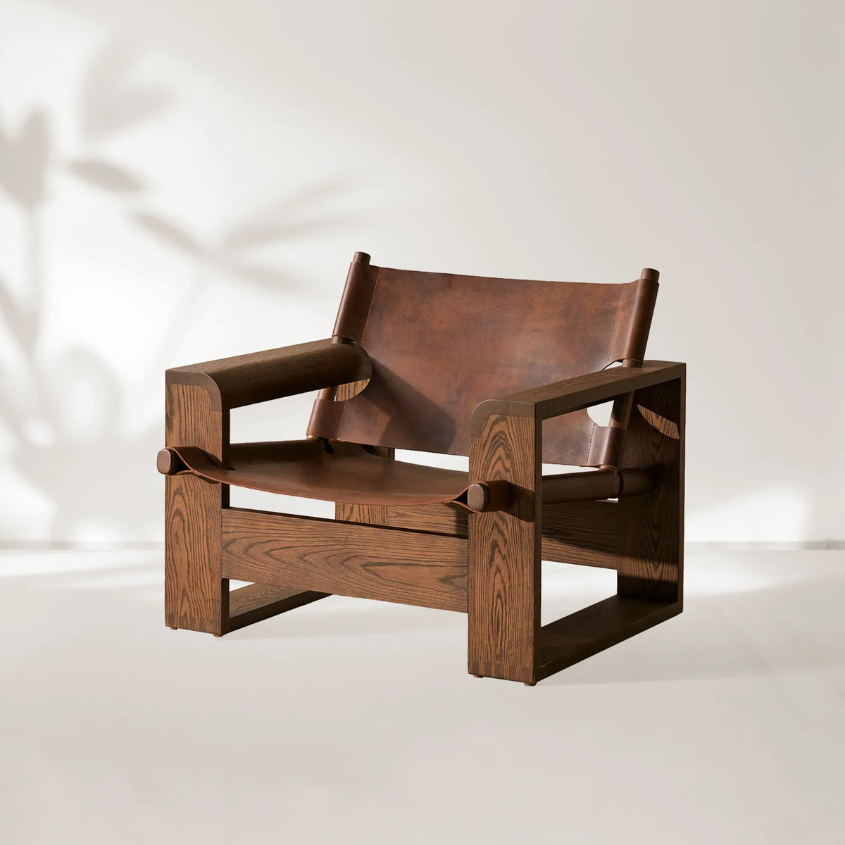 Gabriel Solid Oak Leather Armchair