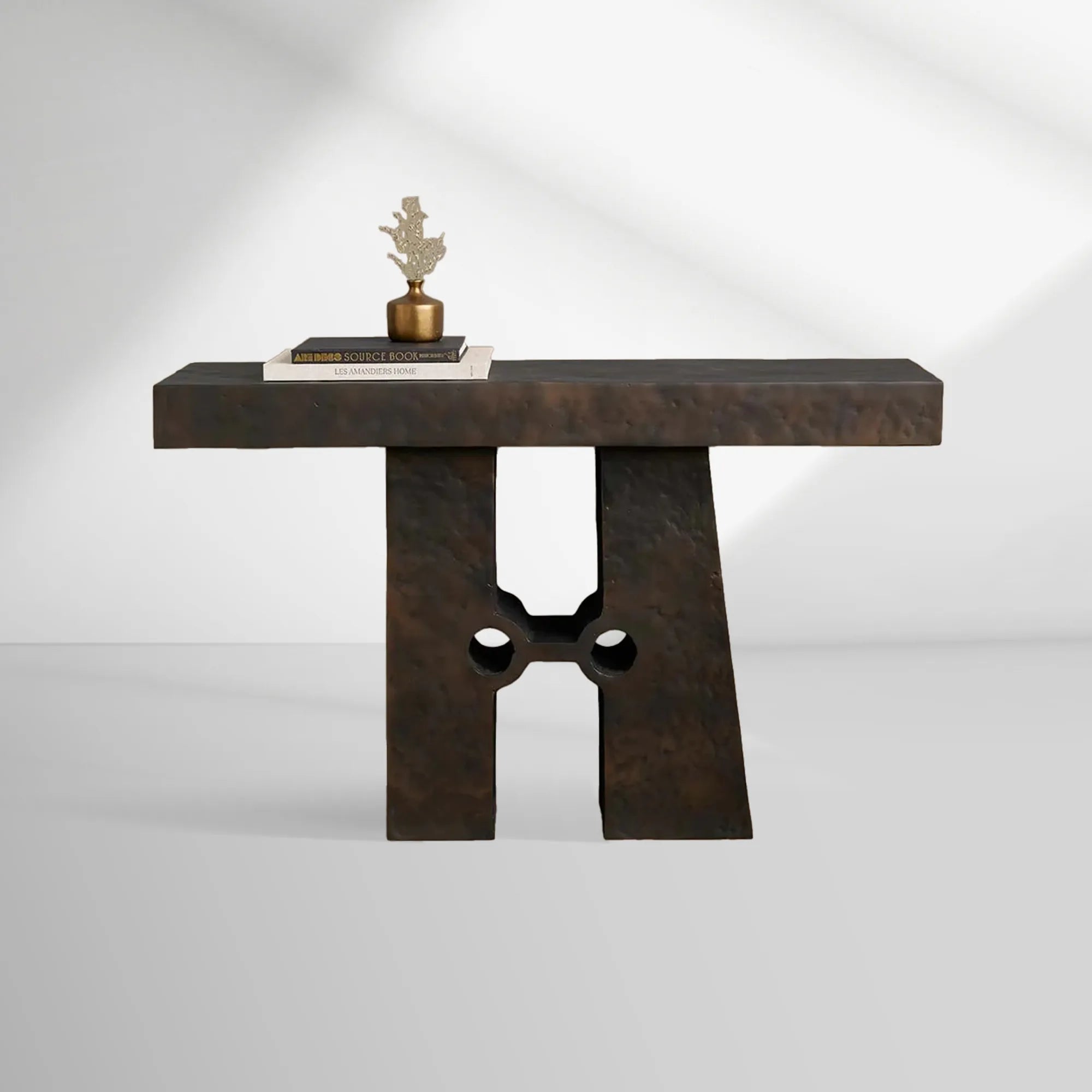 Sydney Sculptural Aluminum Console Entryways Table Modern Entrance Wallway Table