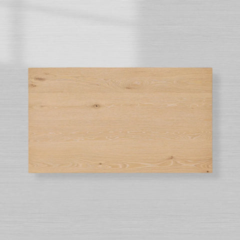 Sullivan Rectangular Oak Coffee Table Black Plinth Base Cocktail Table Wood Living Room Center Tea Table