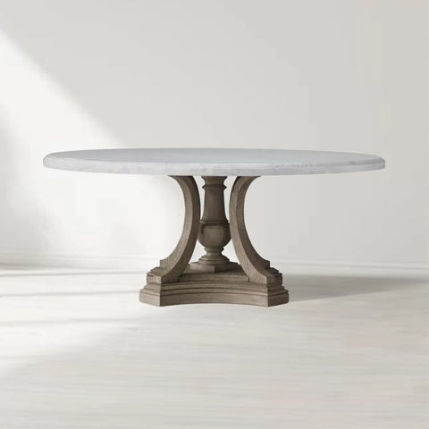 St. James Marble Round Dining Table