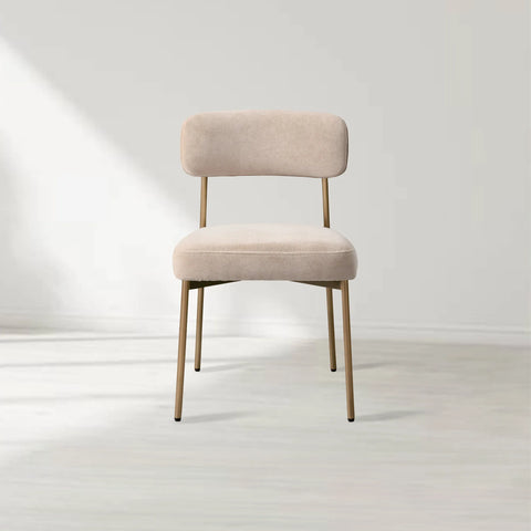 Billie Dining Chair with Performance Fabric and Iron Frame