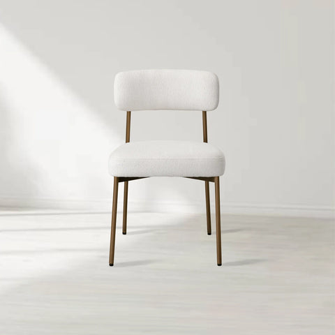 Billie Dining Chair with Performance Fabric and Iron Frame