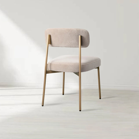 Billie Dining Chair with Performance Fabric and Iron Frame