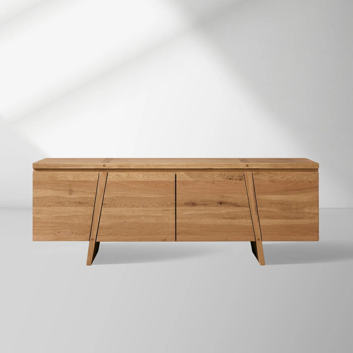 Panta White Oak Buffet Sideboard Country Wood Entryways Cabinet Media TV Cabinet