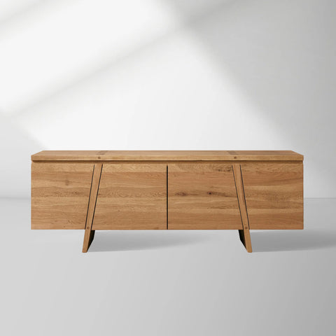 Panta White Oak Buffet Sideboard Country Wood Entryways Cabinet Media TV Cabinet