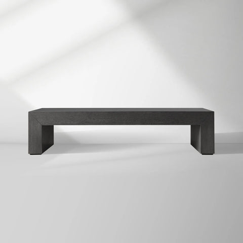 Sullivan Wood Waterfall Coffee Table Rectangle Rural Cocktail Table Oak Wood Center Tea Table