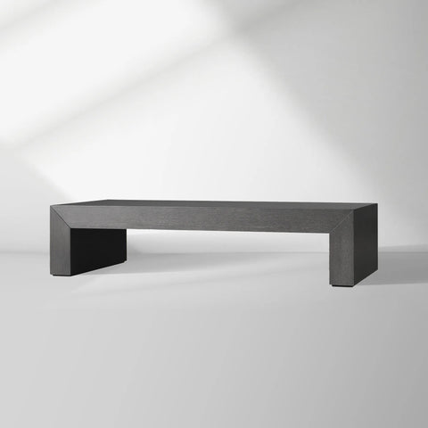 Sullivan Wood Waterfall Coffee Table Rectangle Rural Cocktail Table Oak Wood Center Tea Table