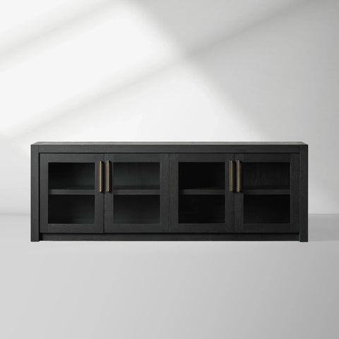 Bodhi Oak Media Console Wood TV Stand Side Cabinet Rustic Television Storage Unit Sideboard