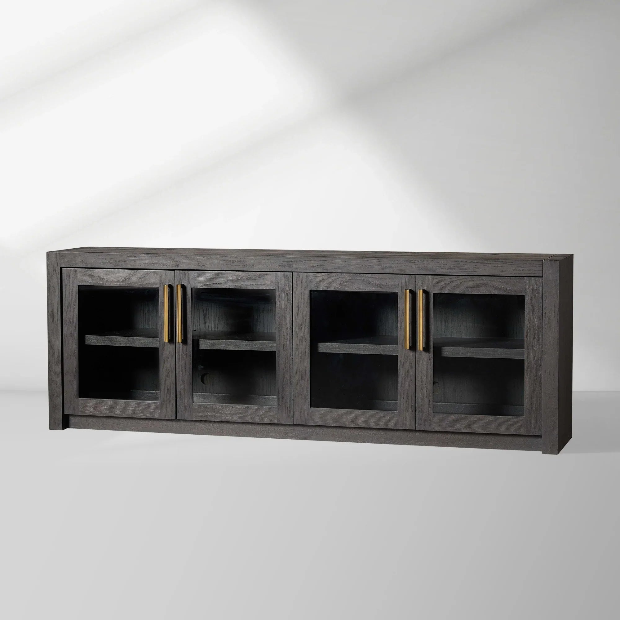 Bodhi Oak Media Console Wood TV Stand Side Cabinet Rustic Television Storage Unit Sideboard