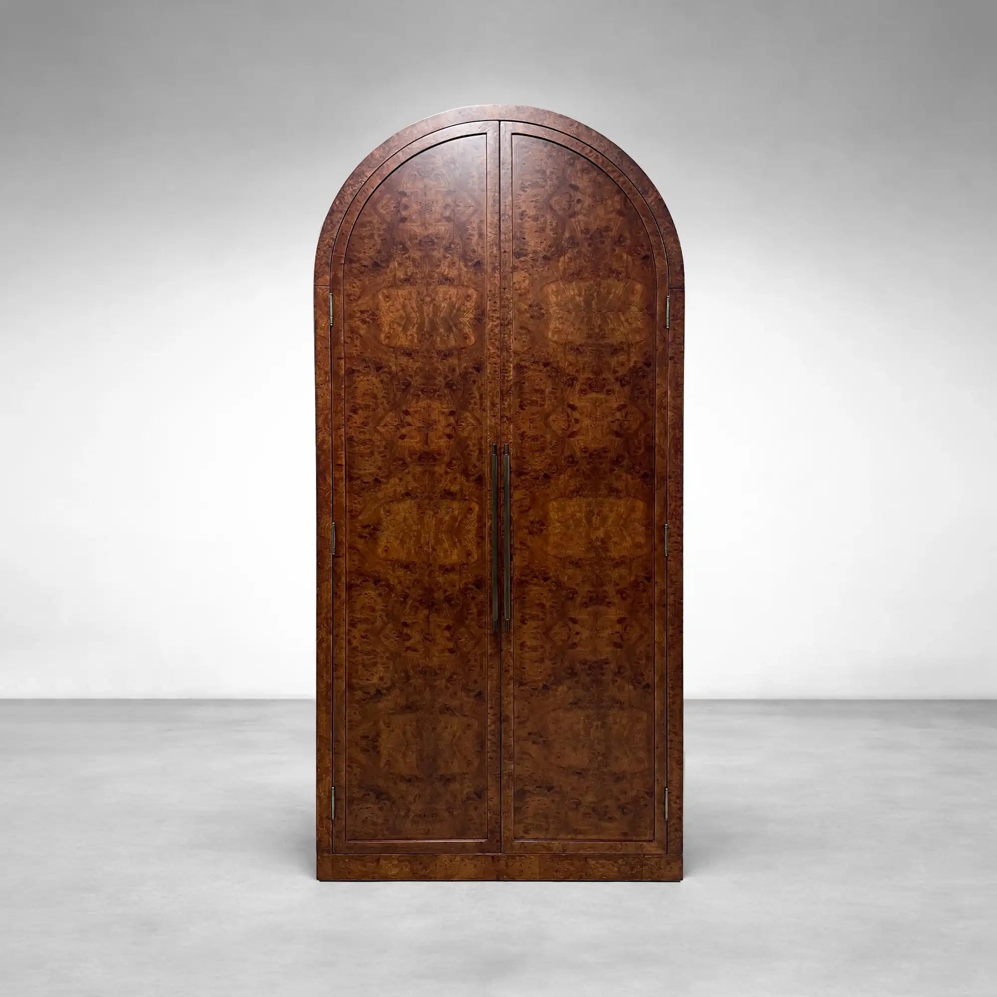 Hattie Burl Tall Cabinet Living Room Natural Wood Grain Storage Cabinet