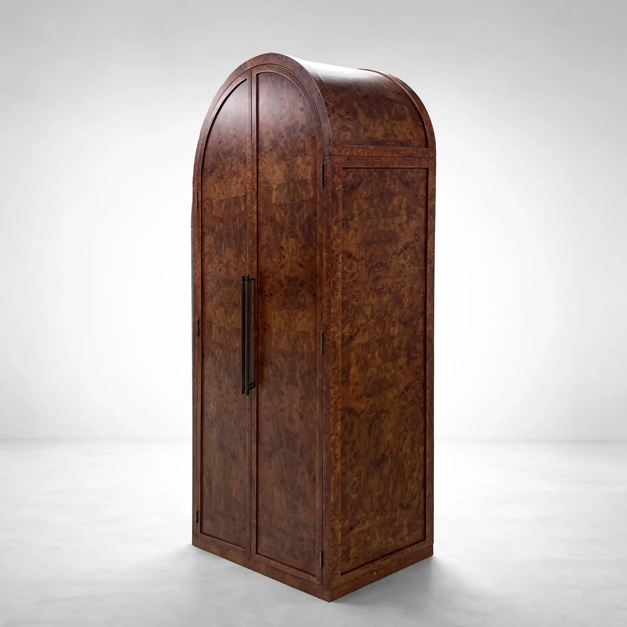 Hattie Burl Tall Cabinet Living Room Natural Wood Grain Storage Cabinet