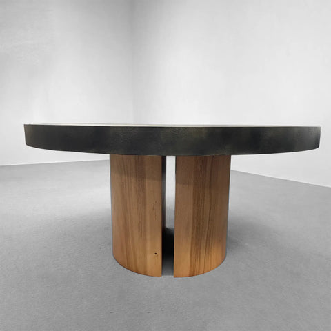 Acacius Artisan Round Dining Table in Reclaimed Reclaimed Wood