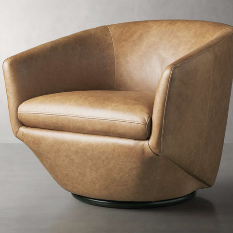 Pelton Leather Swivel Chair