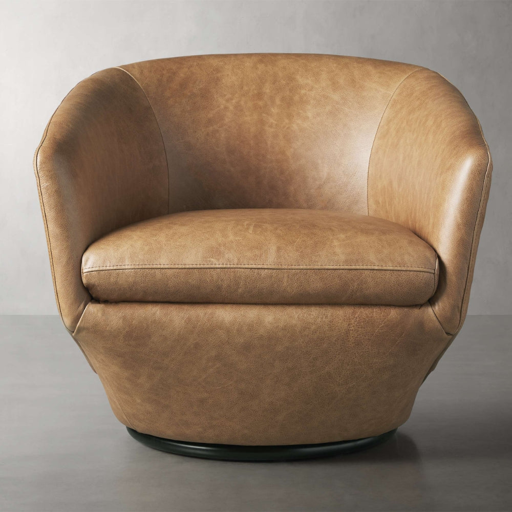 Pelton Leather Swivel Chair