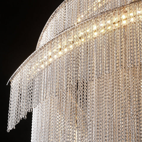 Alisa Extra Large Multi-layered Post-Modern Luxury Metal Chains Chandelier