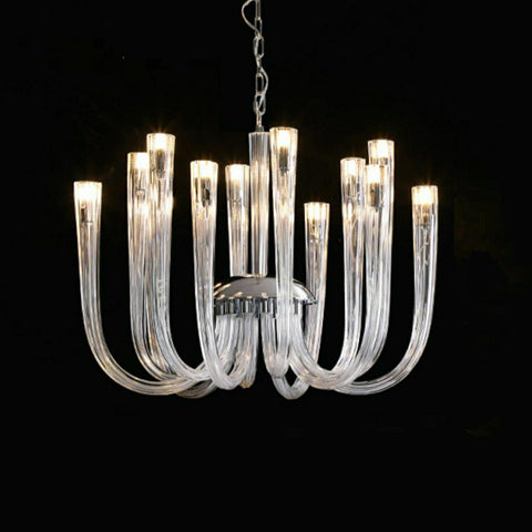 2022 Fashion 12/ 16/ 32 Lights Glass Chandelier Classic Candle Style Ceiling Light Fixture For Living/ Dining Room Decoration